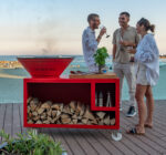 Brasero Plancha Barbecue Traditionnel Aluminium rouge