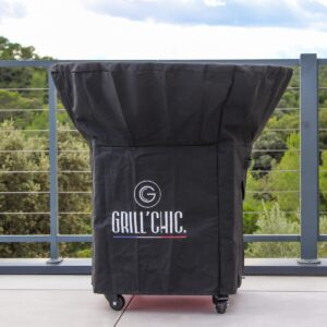 Bâche de protection pour brasero rond avec le logo grill'chic